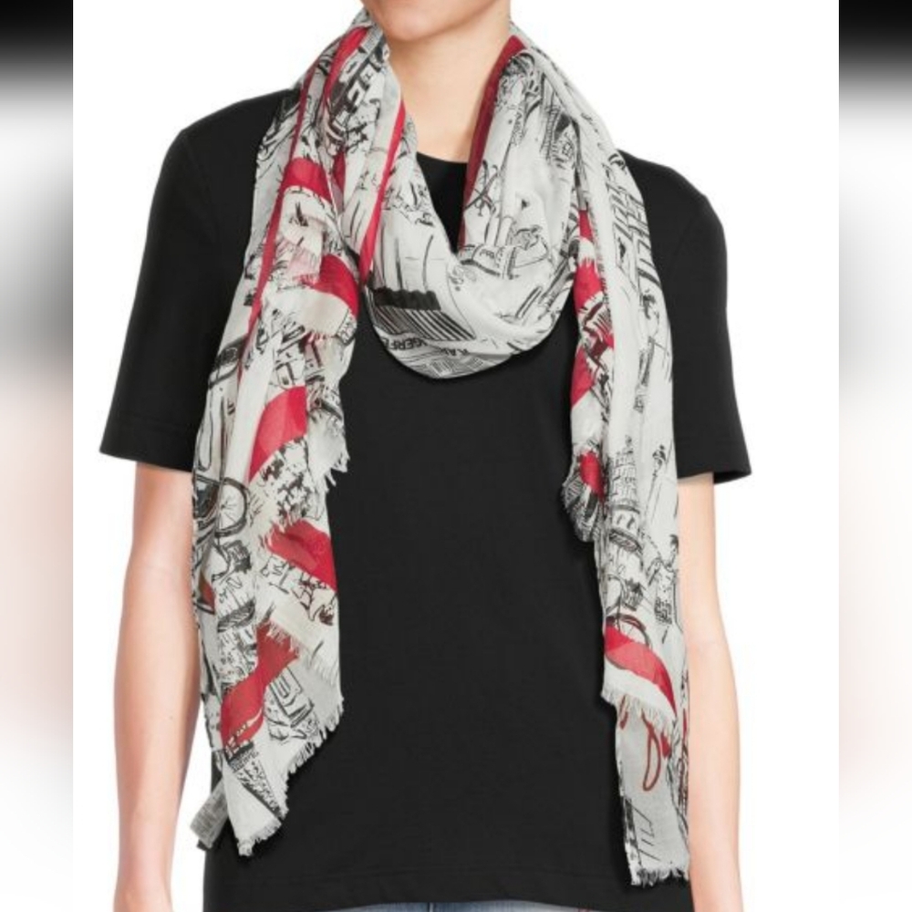 Karl Lagerfeld Paris (PARIS PRINT SCARF) 72"×36"